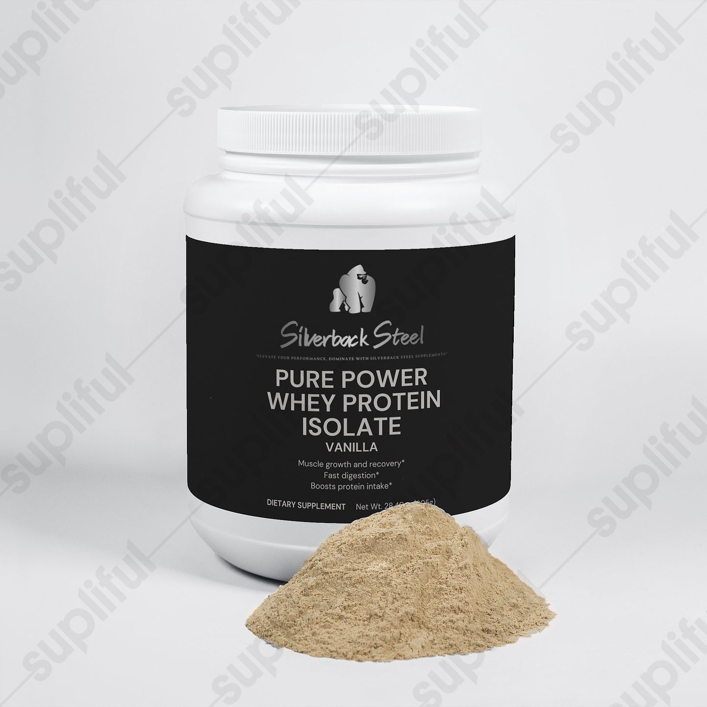 SILVERBACK STEEL: PURE POWER WHEY PROTEIN ISOLATE VANILLA