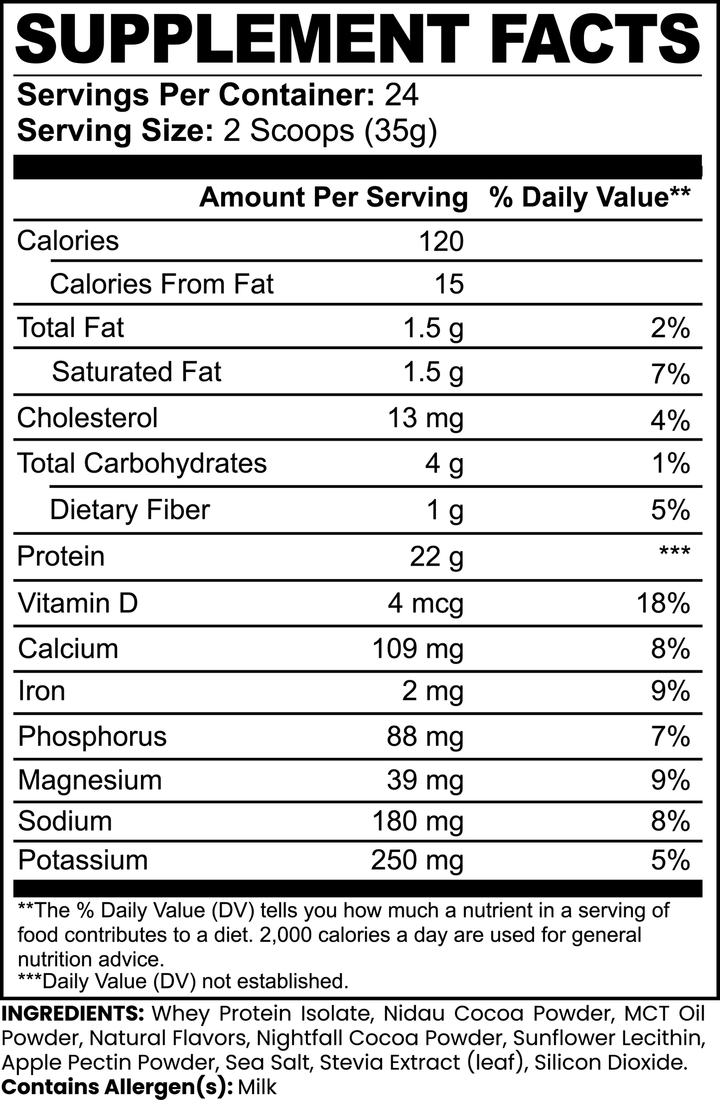 SILVERBACK STEEL: PURE POWER WHEY PROTEIN ISOLATE CHOCOLATE