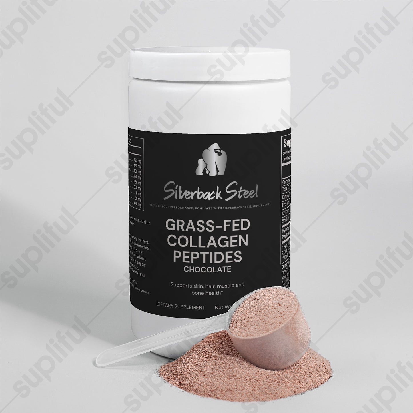 Silverback Steel Grass-Fed Collagen Peptides Powder (Chocolate)