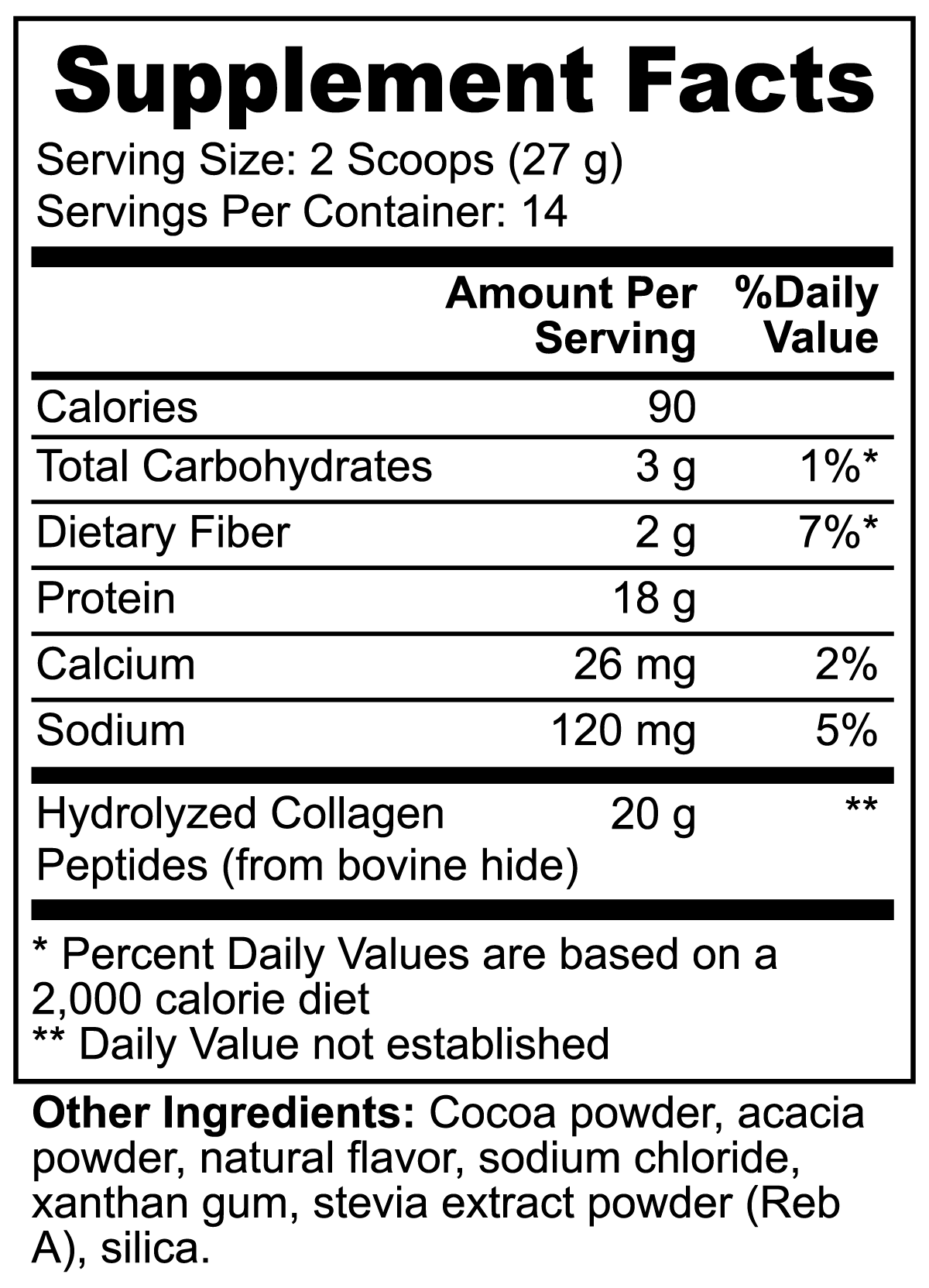 Silverback Steel Grass-Fed Collagen Peptides Powder (Chocolate)